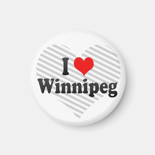 I Love Winnipeg, Canada Magnet (Front)