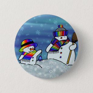 I love winter! 6 cm round badge