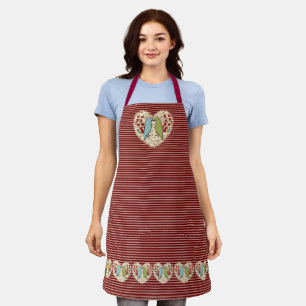 I Love Winter Birds and Berries  Apron