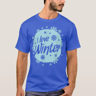 I Love Winter Snowflake  T-Shirt