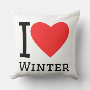 I love winter square sticker cushion