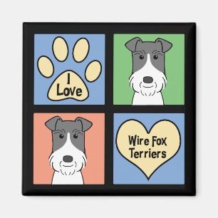 I Love Wire Fox Terriers Magnet