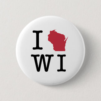 I Love Wisconsin 6 Cm Round Badge