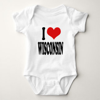 I Love Wisconsin Baby Bodysuit
