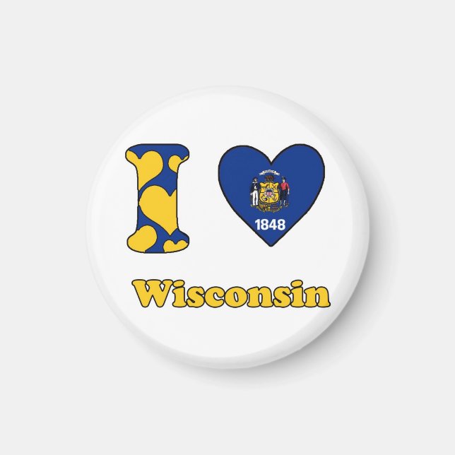 I love Wisconsin Magnet (Front)