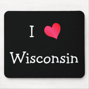 I Love Wisconsin Mouse Mat