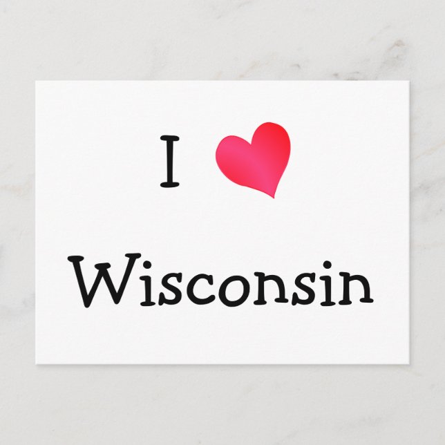 I Love Wisconsin Postcard (Front)
