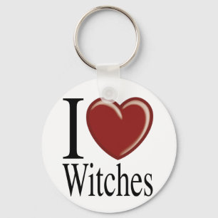 I LOVE WITCHES KEY RING