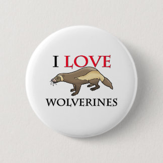 I Love Wolverines 6 Cm Round Badge