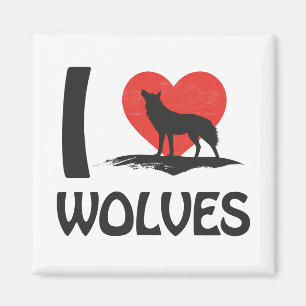 I love Wolves Magnet