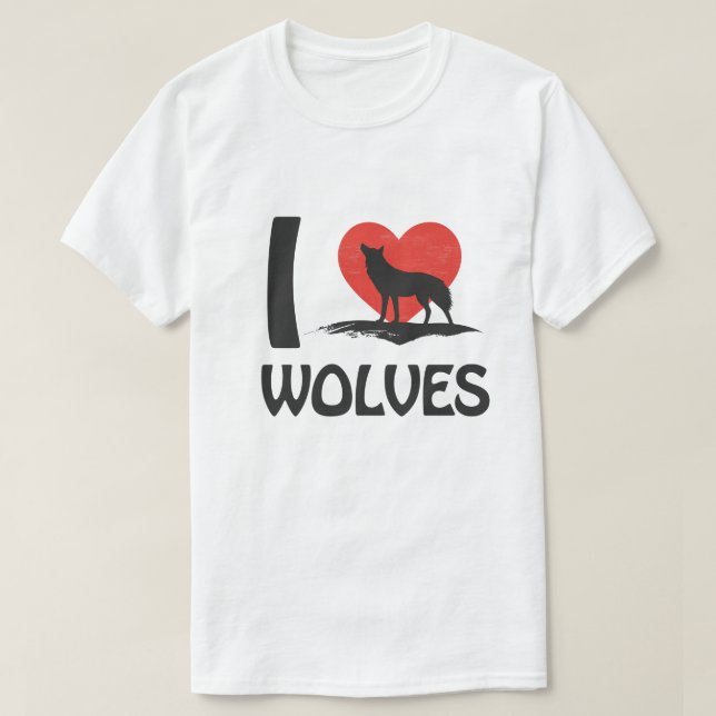 I love Wolves T-Shirt (Design Front)