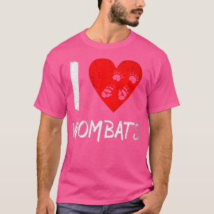 I Love Wombats Australian Wombat T-Shirt