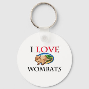 I Love Wombats Key Ring