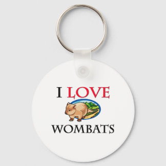 I Love Wombats Key Ring