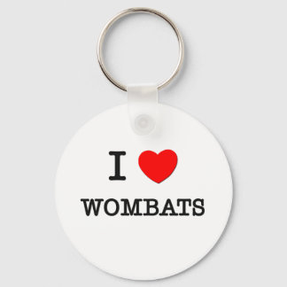 I Love WOMBATS Key Ring