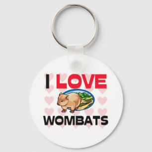 I Love Wombats Key Ring