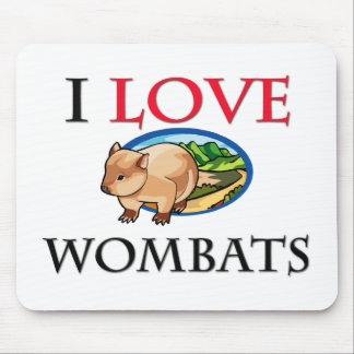 I Love Wombats Mouse Mat