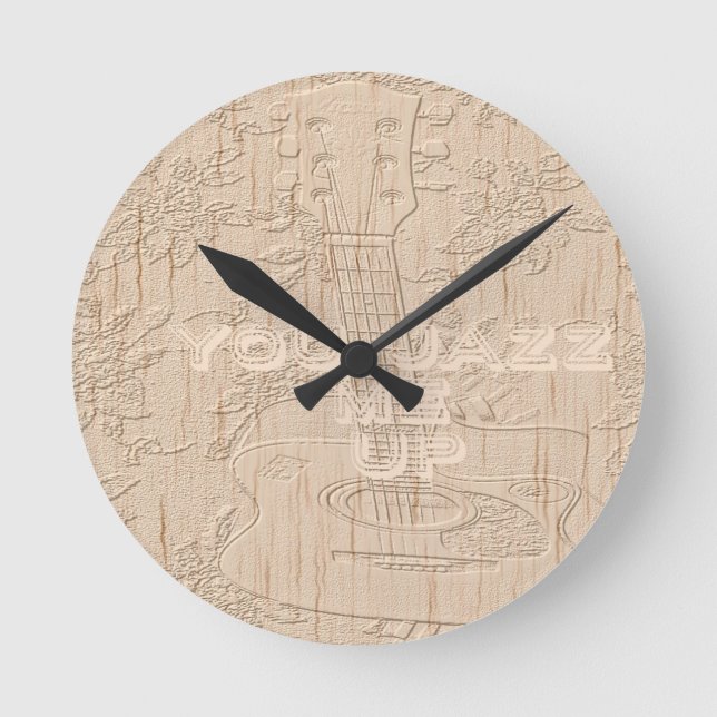 I love wood going brown Hakuna Matata Round Clock (Front)