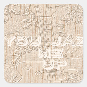 I love wood going brown Hakuna Matata Square Sticker