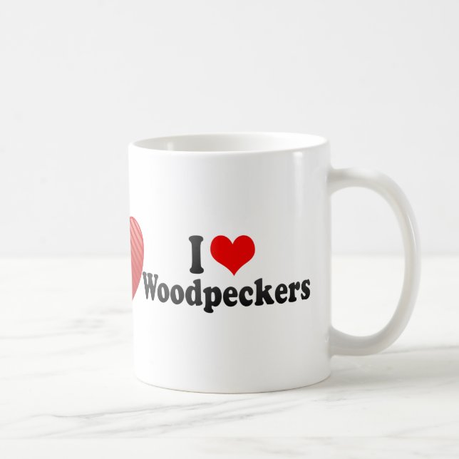 I Love Woodpeckers Coffee Mug (Right)