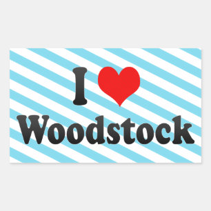 I Love Woodstock, Canada Rectangular Sticker