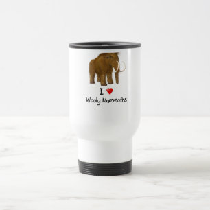 "I Love Wooly Mammoths" Wooly Mammoth Travel Mug