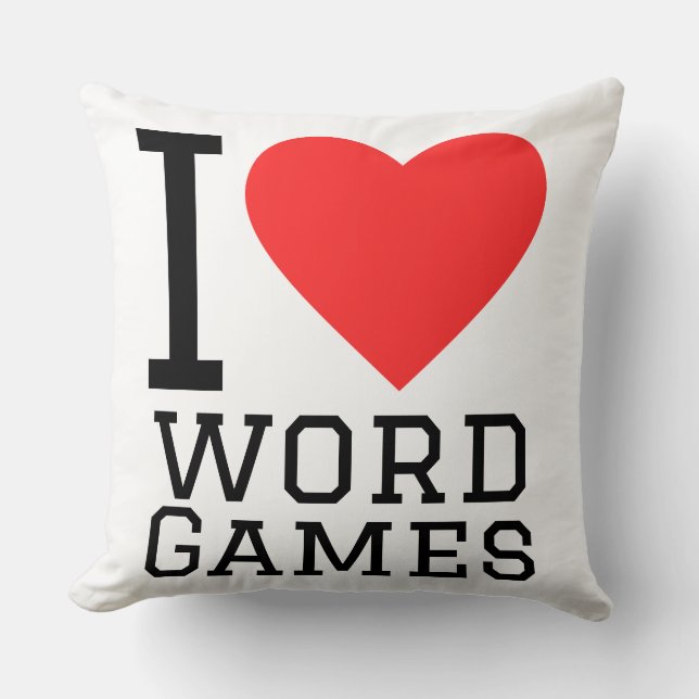 I love word games  cushion (Front)