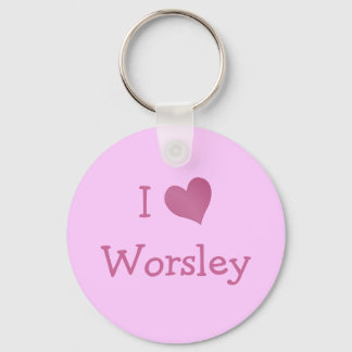 I Love Worsley Key Ring