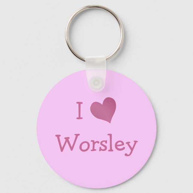 I Love Worsley Key Ring (Front)