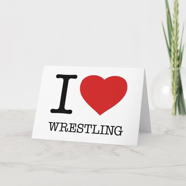 I LOVE WRESTLING CARD (Front)
