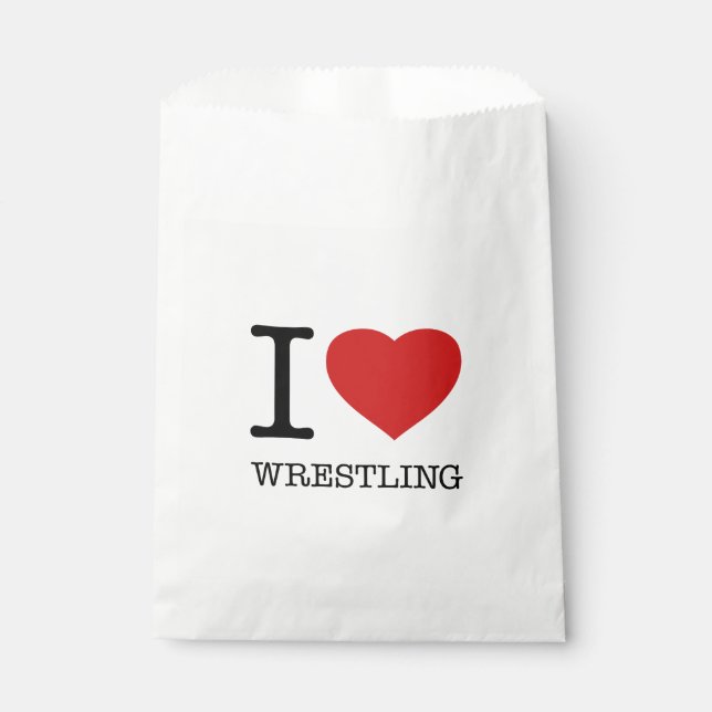 I LOVE WRESTLING FAVOUR BAGS (Front)