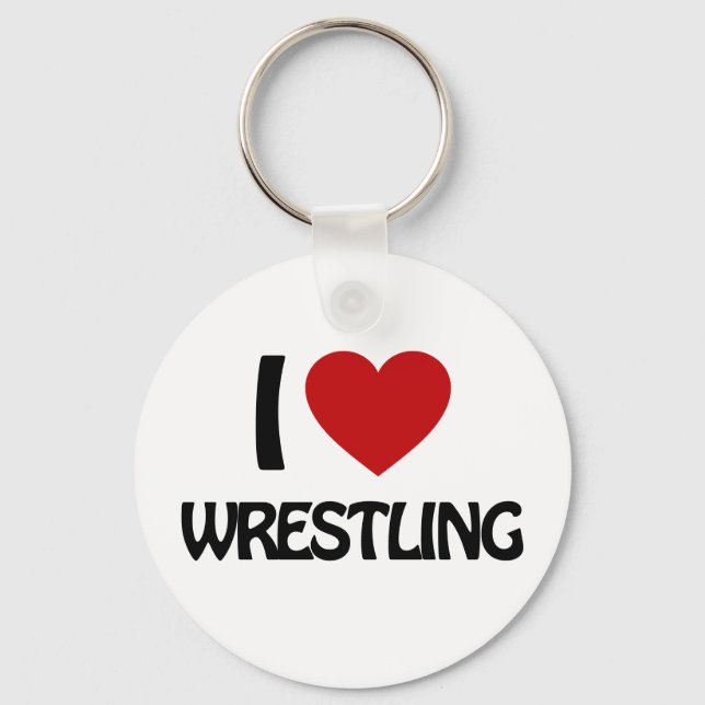 I love WRESTLING Key Ring (Front)