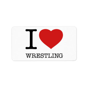 I LOVE WRESTLING LABEL