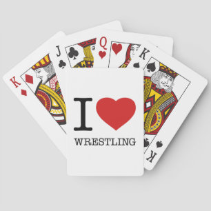 I LOVE WRESTLING PLAYING CARDS