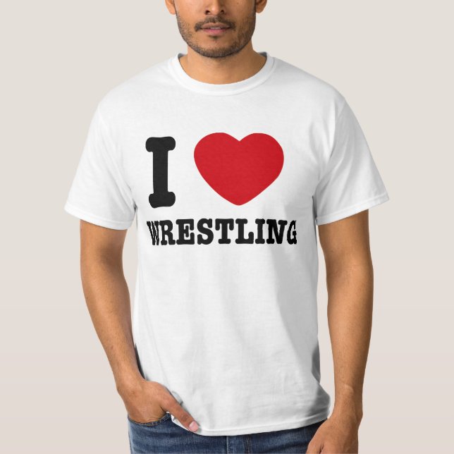 I Love Wrestling T-Shirt (Front)