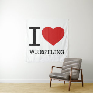 I LOVE WRESTLING TAPESTRY