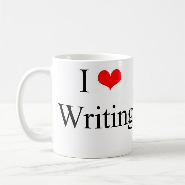 I love Writing Coffee Mug (Left)