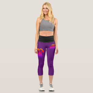 I Love WTF Fiery Capri Leggings