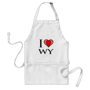 I Love WY - Wyoming Standard Apron