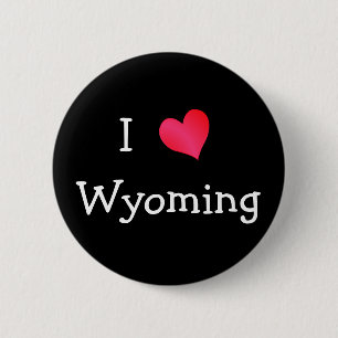 I Love Wyoming 6 Cm Round Badge