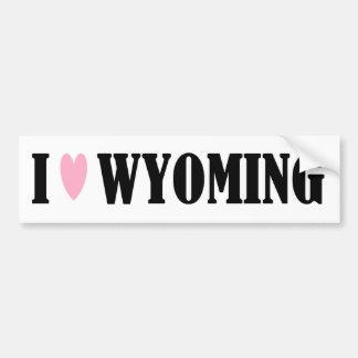 I LOVE WYOMING BUMPER STICKER