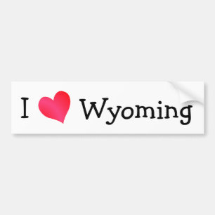 I Love Wyoming Bumper Sticker