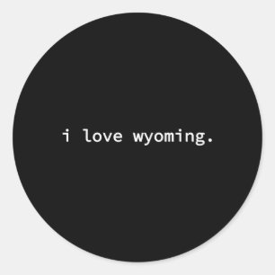 I Love Wyoming Classic Round Sticker