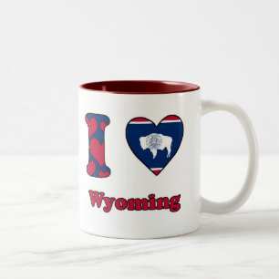 I love Wyoming Two-Tone Coffee Mug