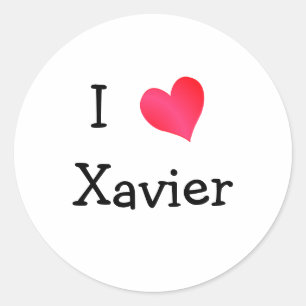 I Love Xavier Classic Round Sticker