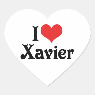 I Love Xavier Heart Sticker