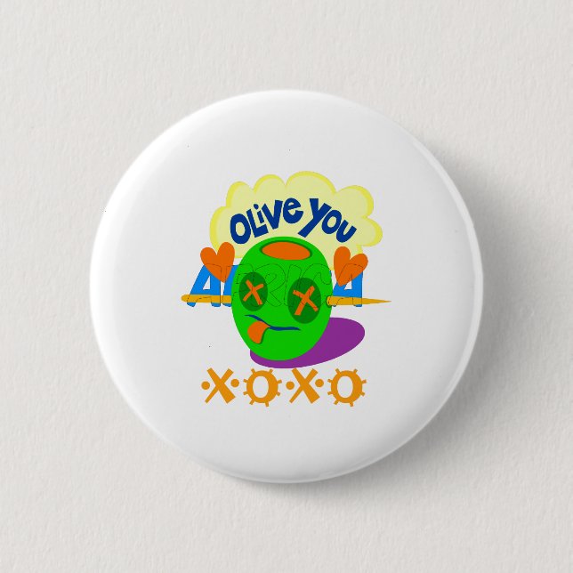 I Love XOXO Africa beautiful amazing text quote  6 Cm Round Badge (Front)
