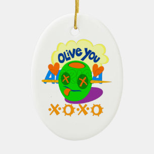 I Love XOXO Africa beautiful amazing text quote Ceramic Tree Decoration