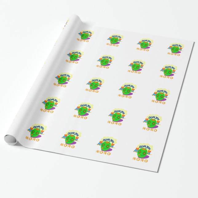 I Love XOXO Africa beautiful amazing text quote  Wrapping Paper (Unrolled)