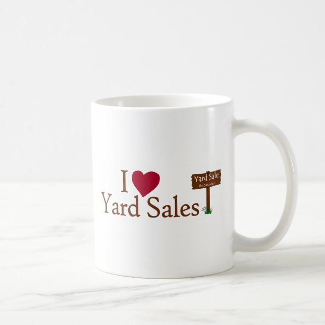 I Love Yard Sales Coffee Mug (Right)